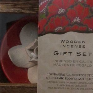 Ceramic Flower Incense Holder with Incense